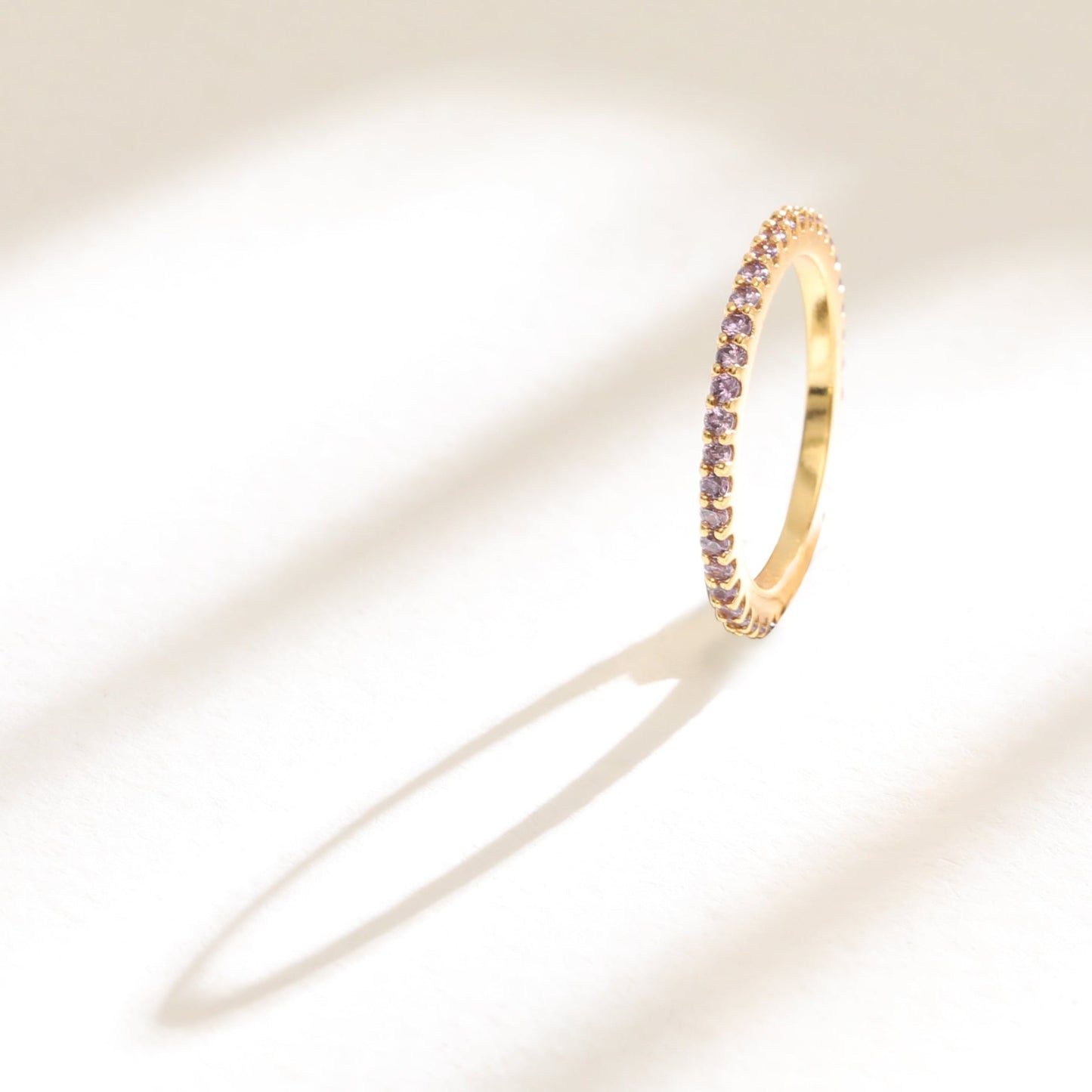 Circle of Love Amethyst Silver Ring