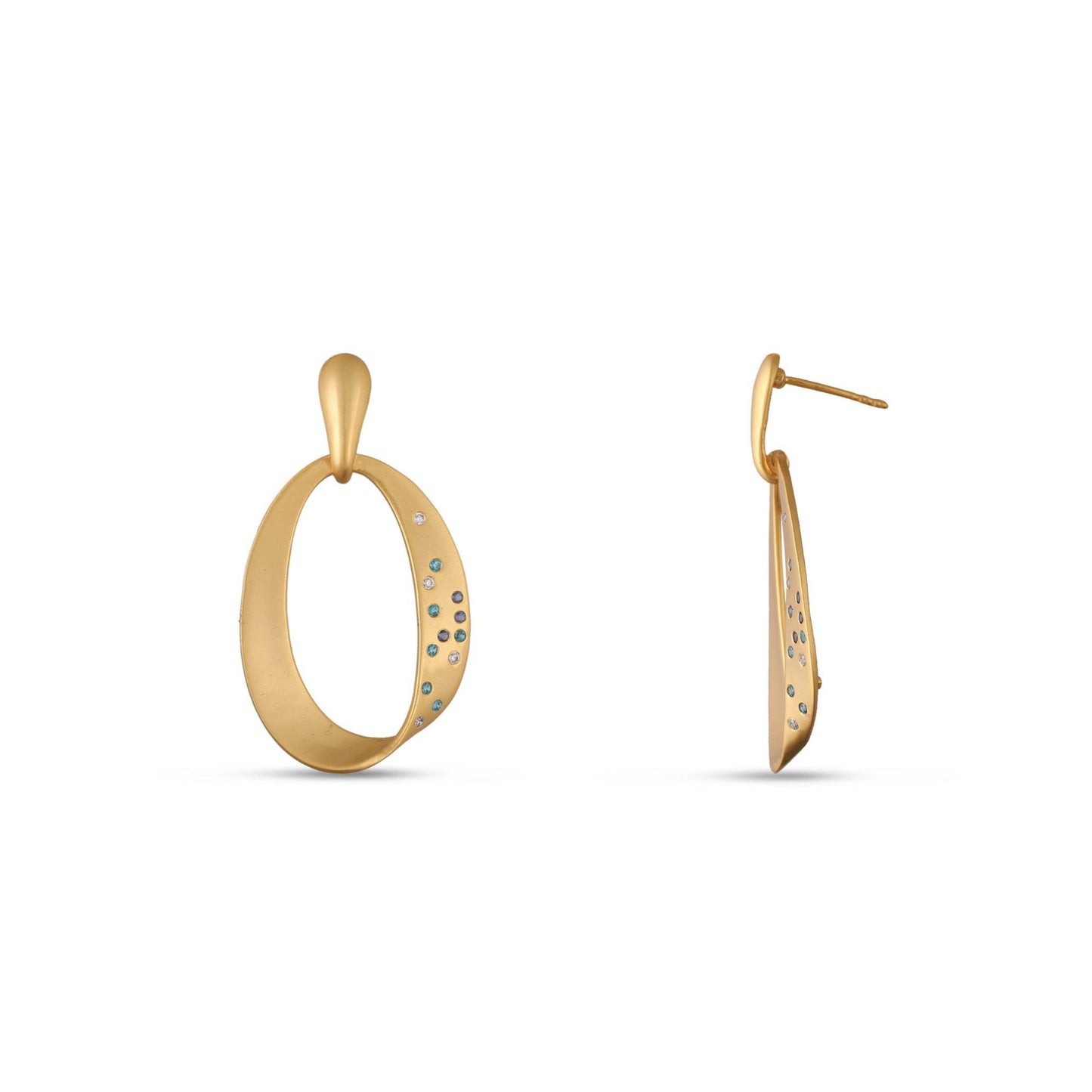 Coastline Orbelle Silver Drop Earrings