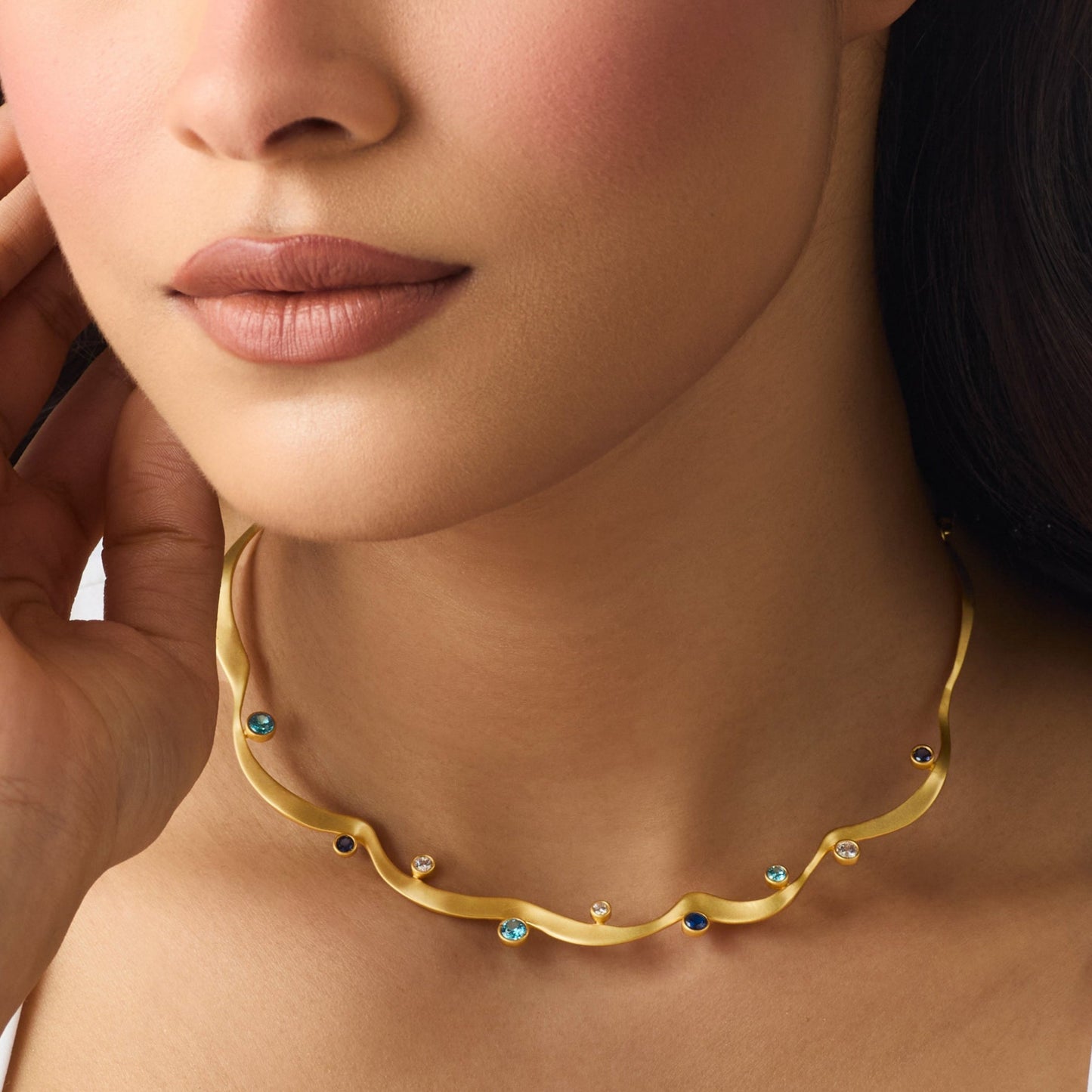 Coastline Aquara Silver Hasli Necklace