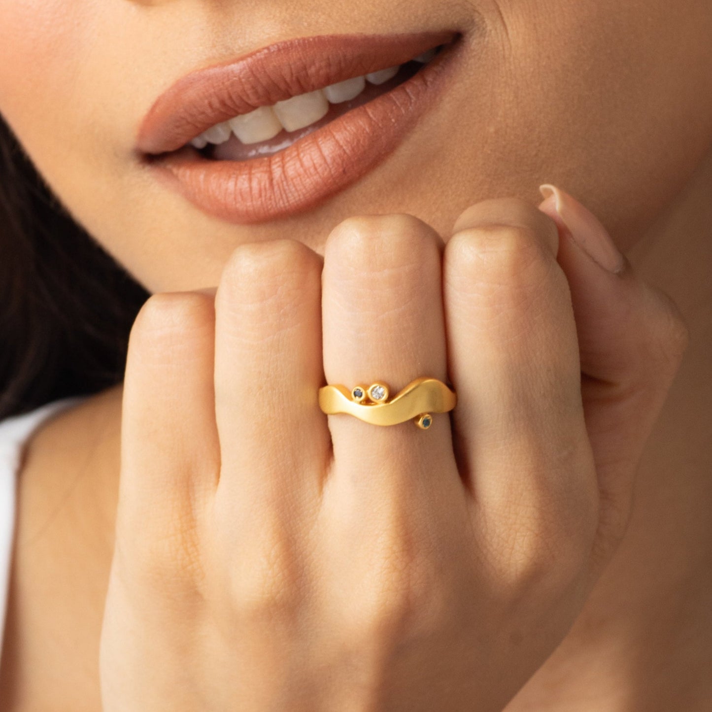 Coastline Ripple Silver Ring