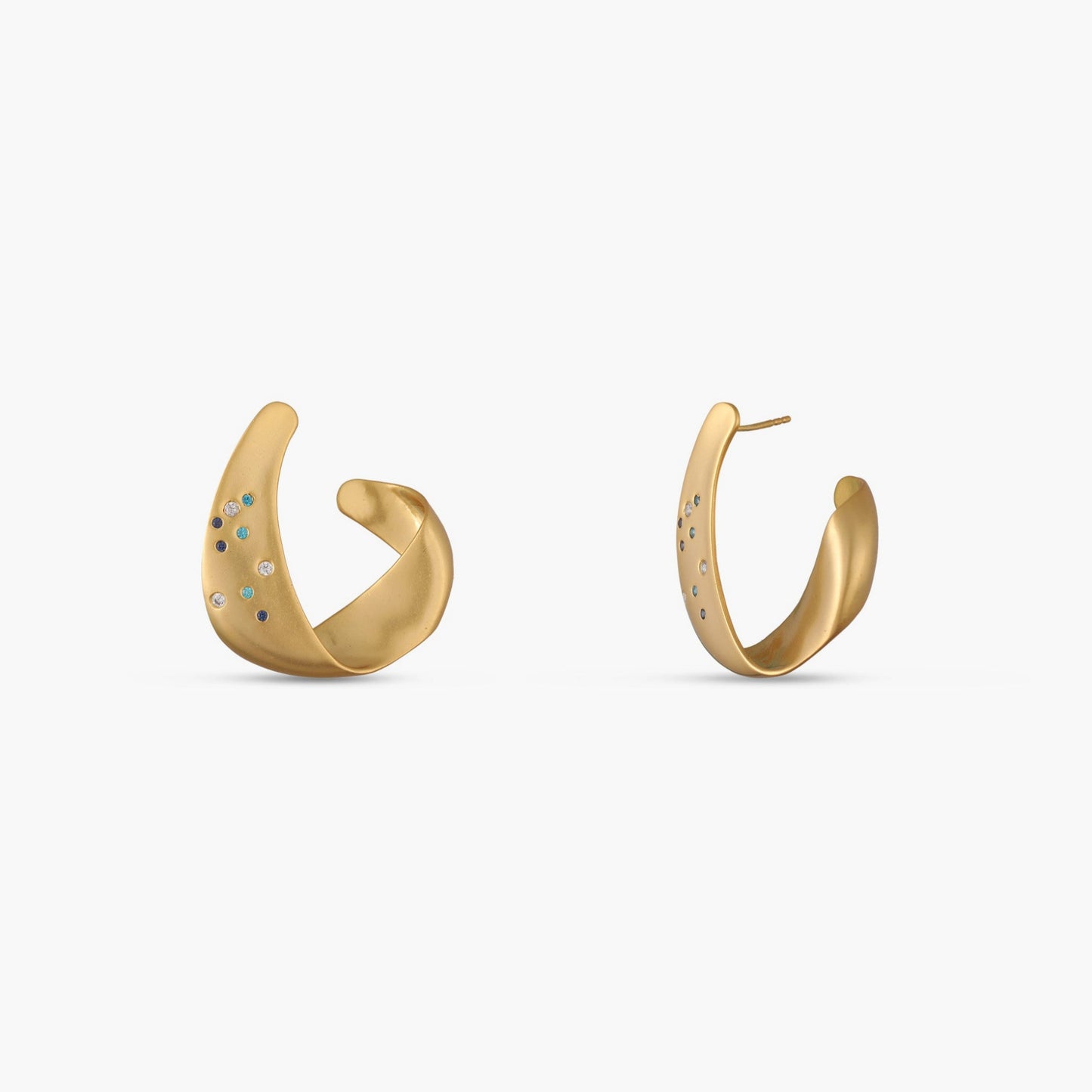 Coastline Verta Silver Hoop Earrings