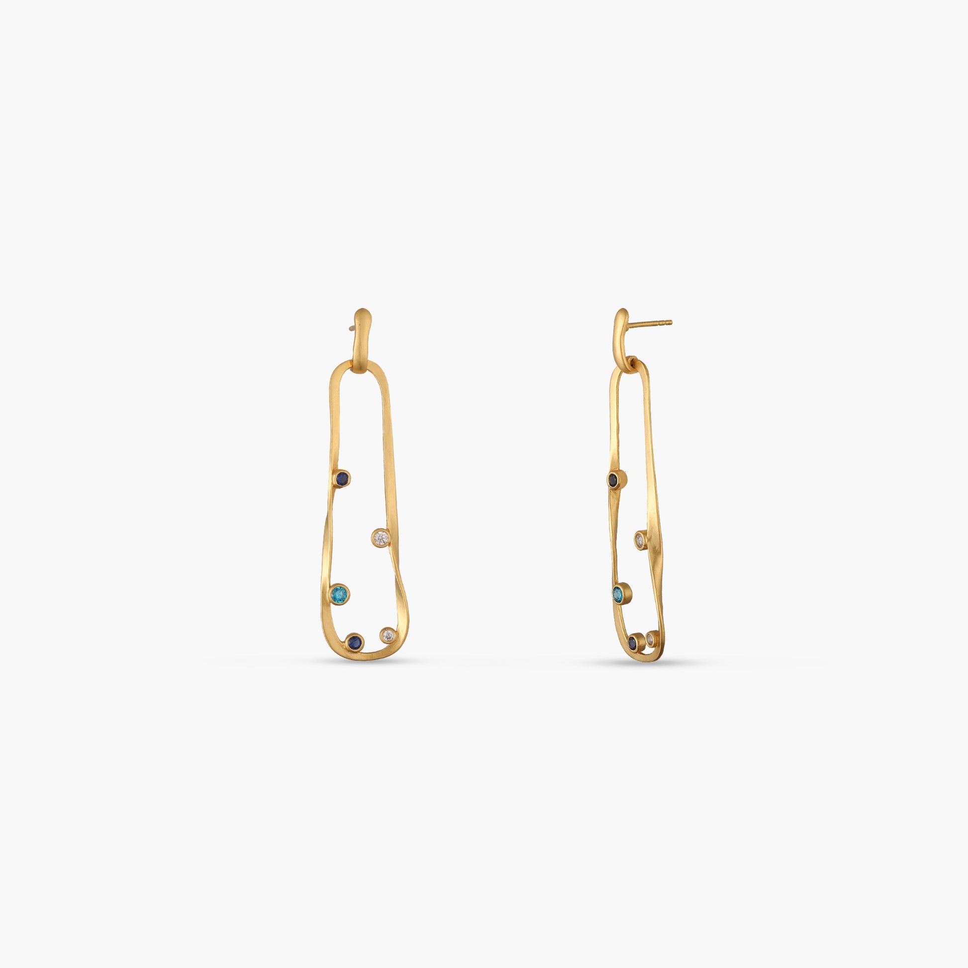 Coastline Tranquil Silver Drop Earrings