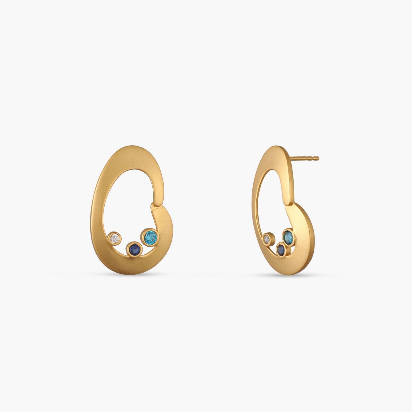 Coastline Nira Silver Stud Earrings