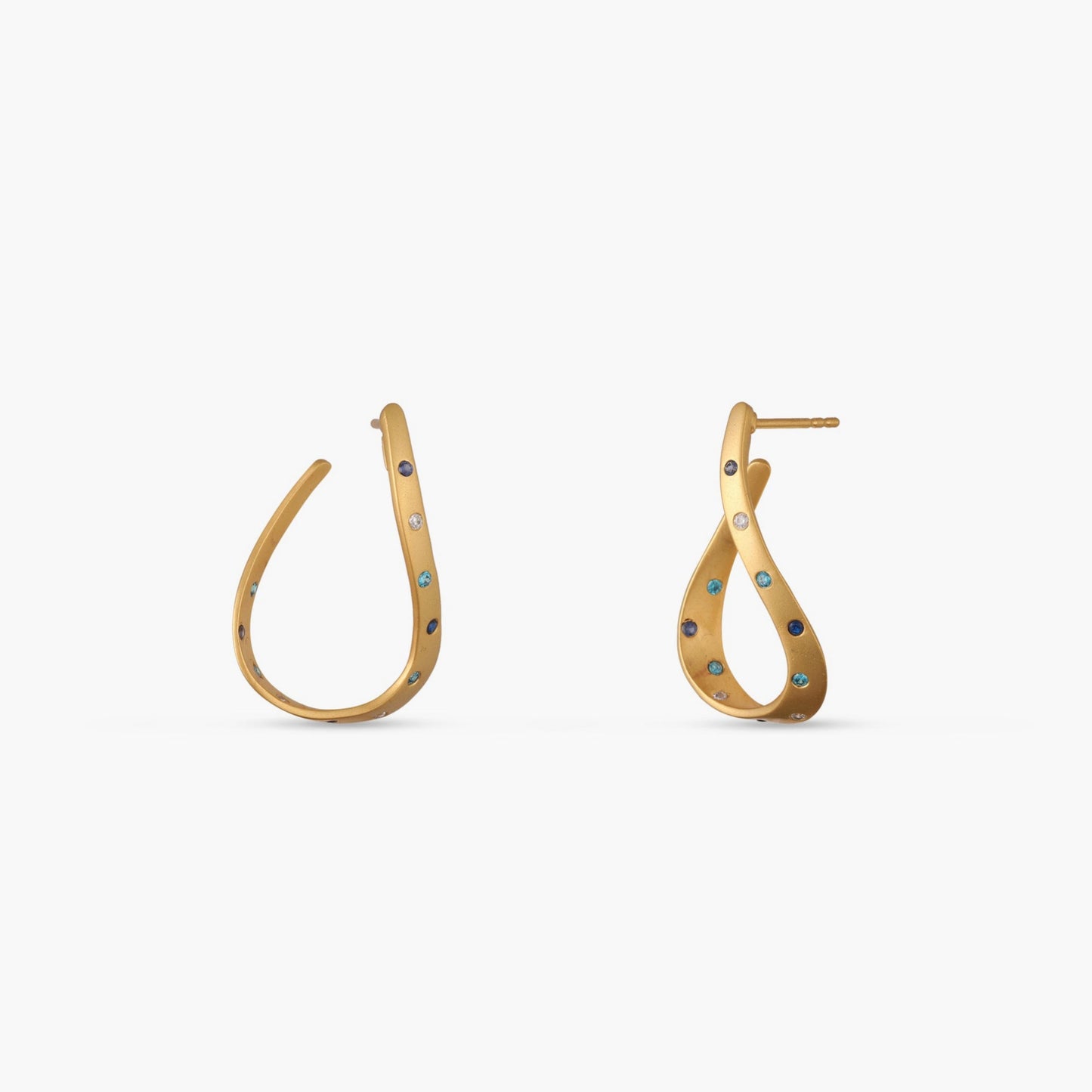 Coastline Elva Silver Hoop Earrings