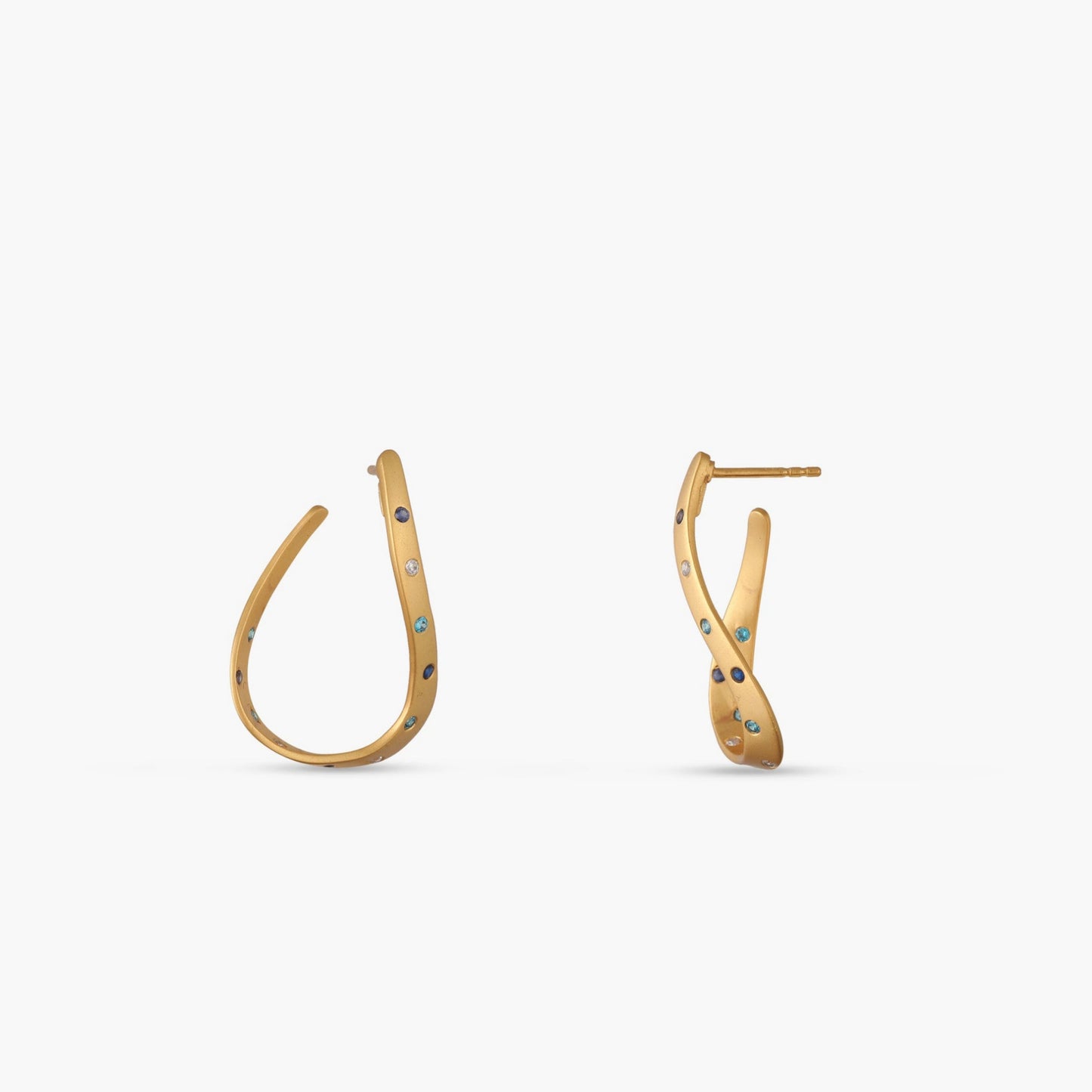 Coastline Elva Silver Hoop Earrings