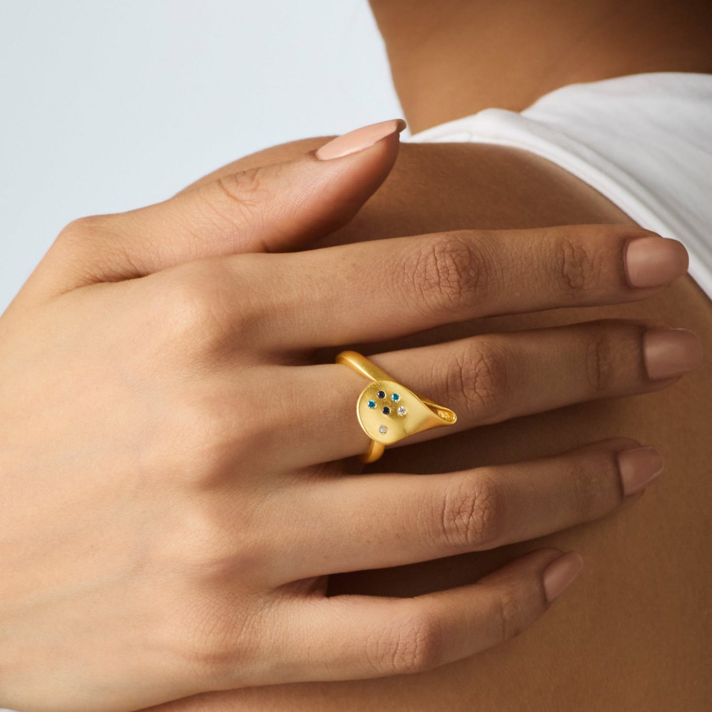 Coastline Seiche Silver Ring