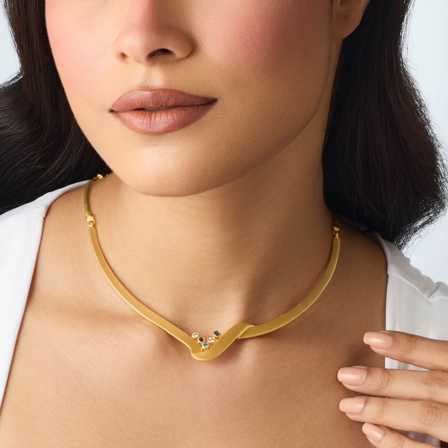 Coastline Lisse Silver Hasli Necklace