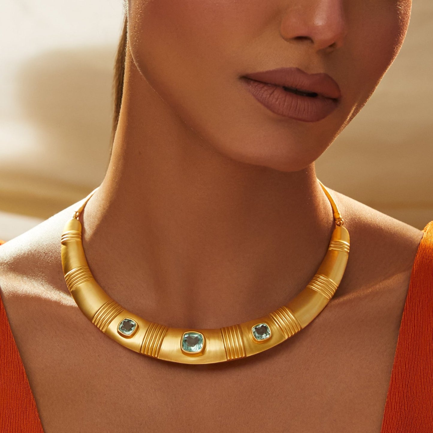 Dune Decadence Silver Cuff Necklace