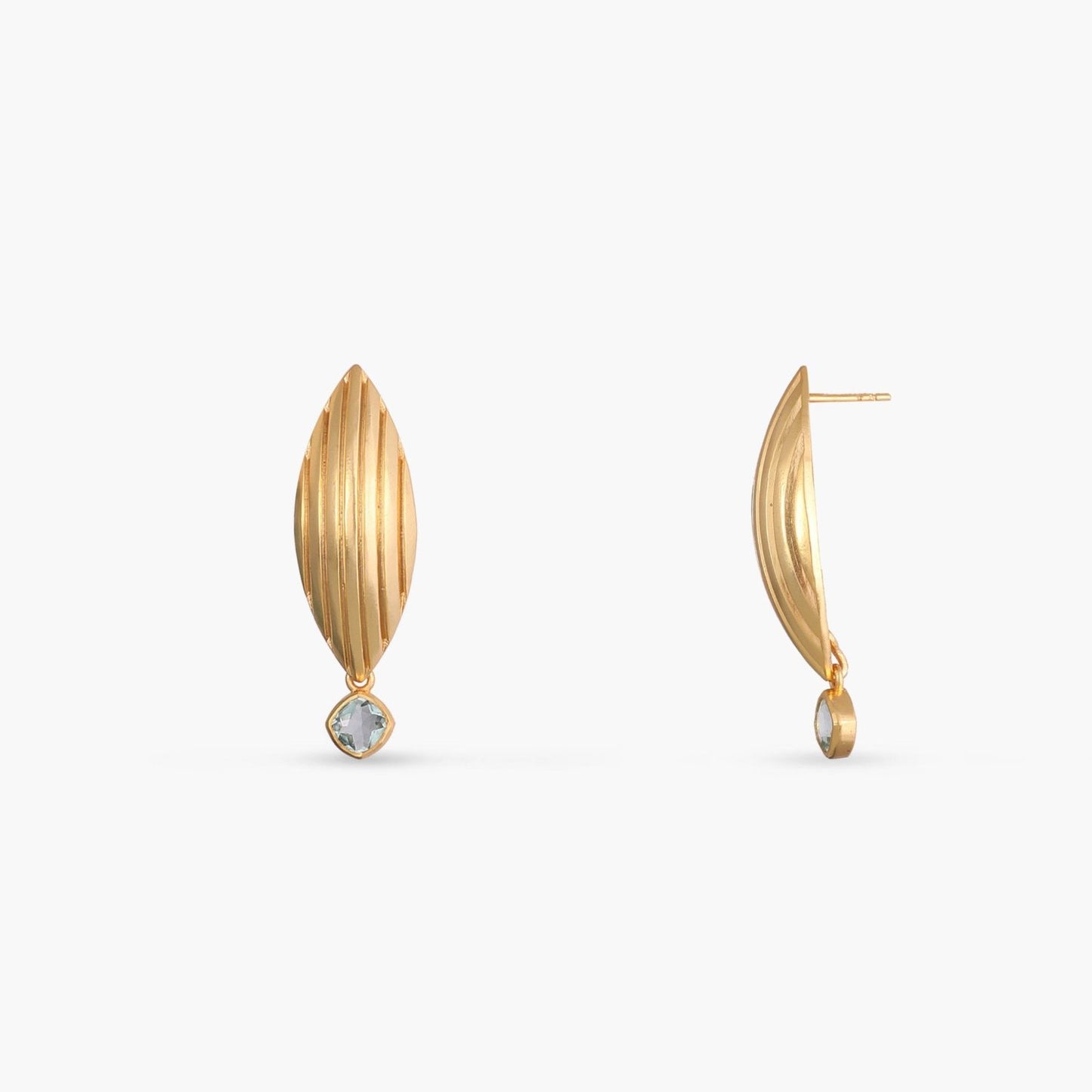 Dune Ridges Silver Drop Earrings