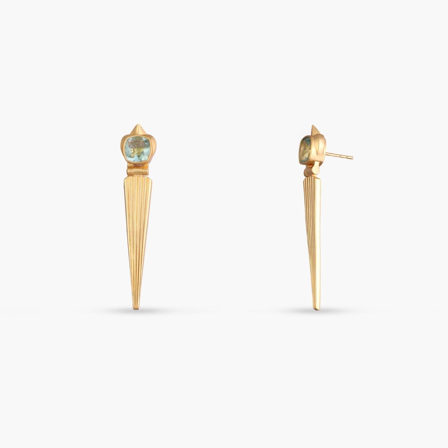 Dune Edge Silver Drop Earrings
