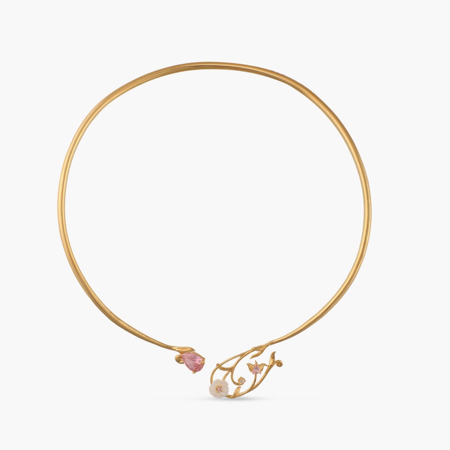 Blossom Veil Delicate Silver Hasli Necklace