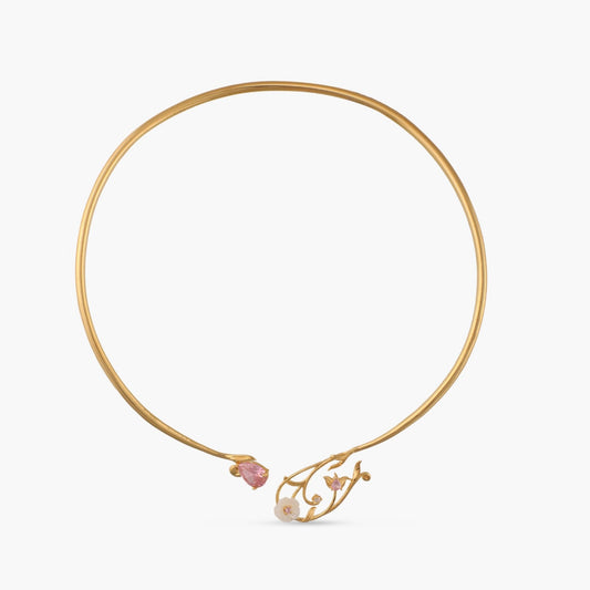 Blossom Veil Delicate Silver Hasli Necklace
