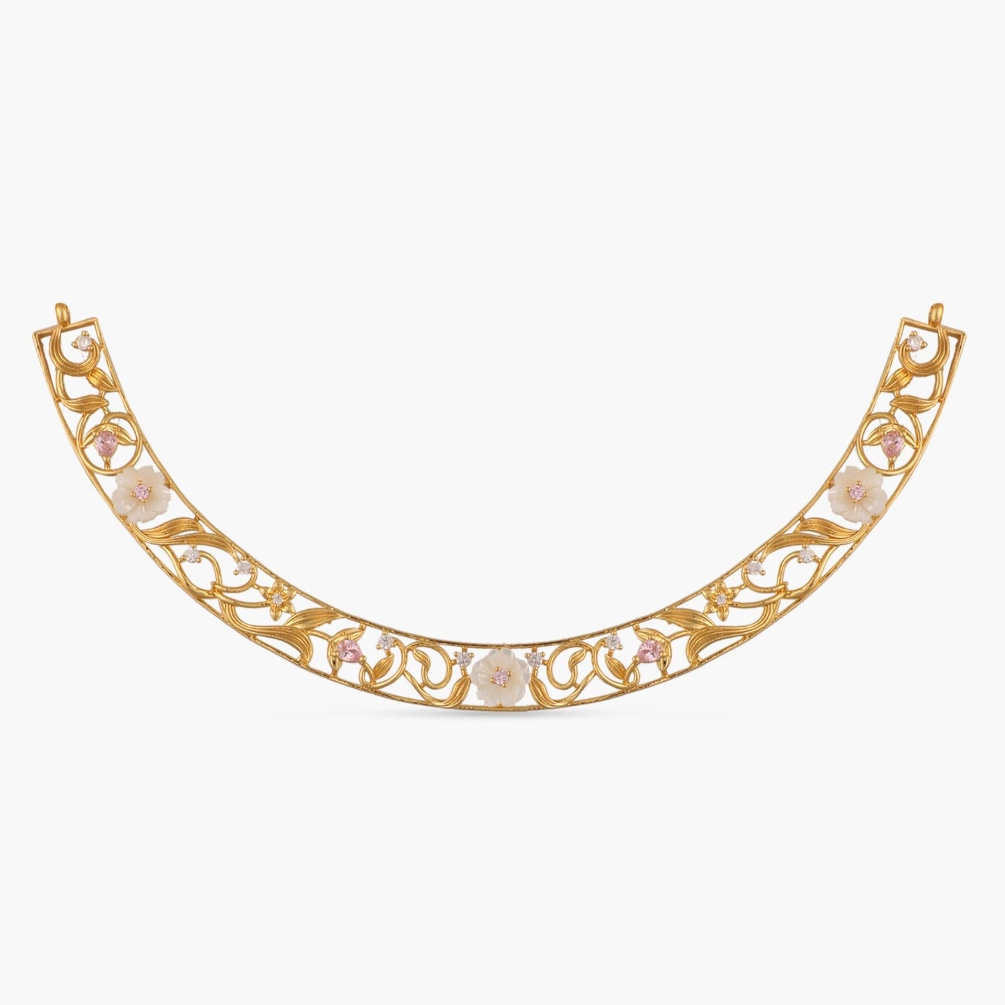 Blossom Veil Statement Silver Hasli Necklace