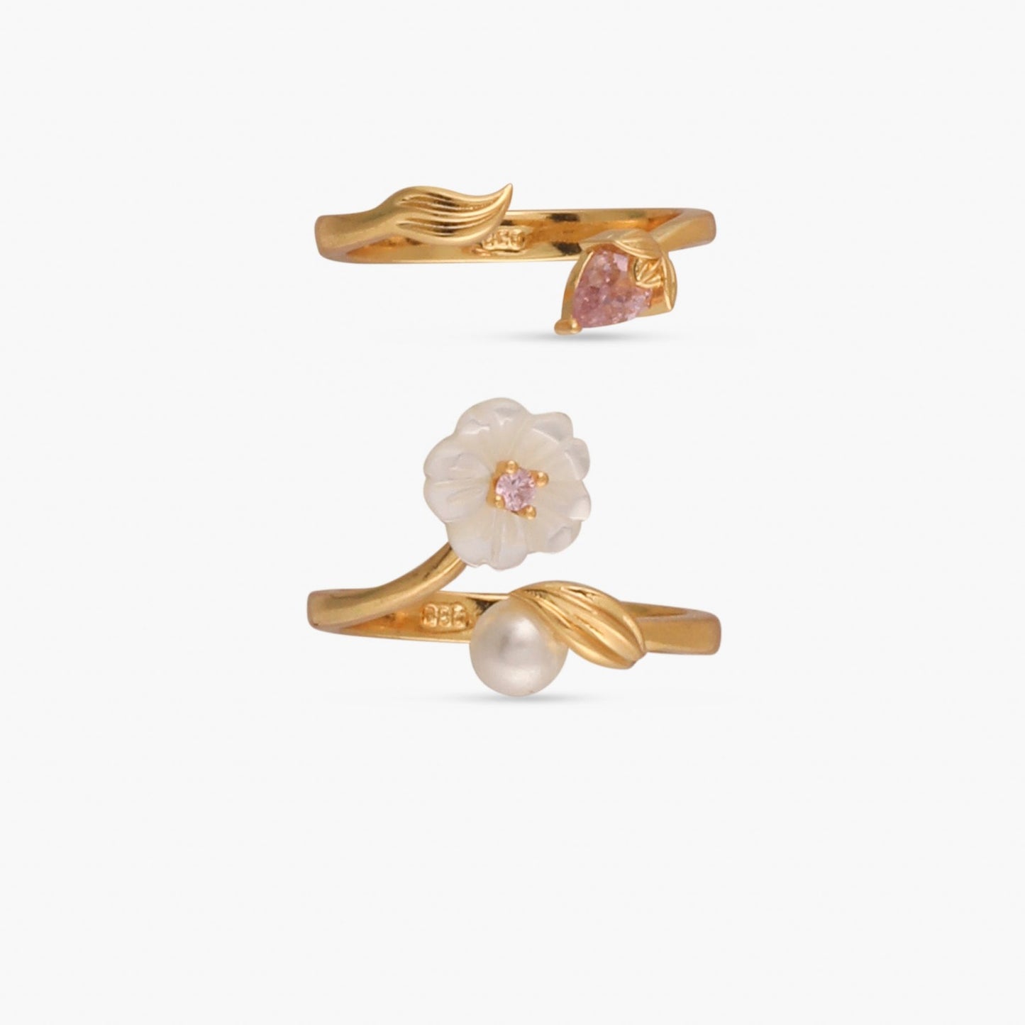 Blossom Veil Delicate Silver Stackable Finger ring