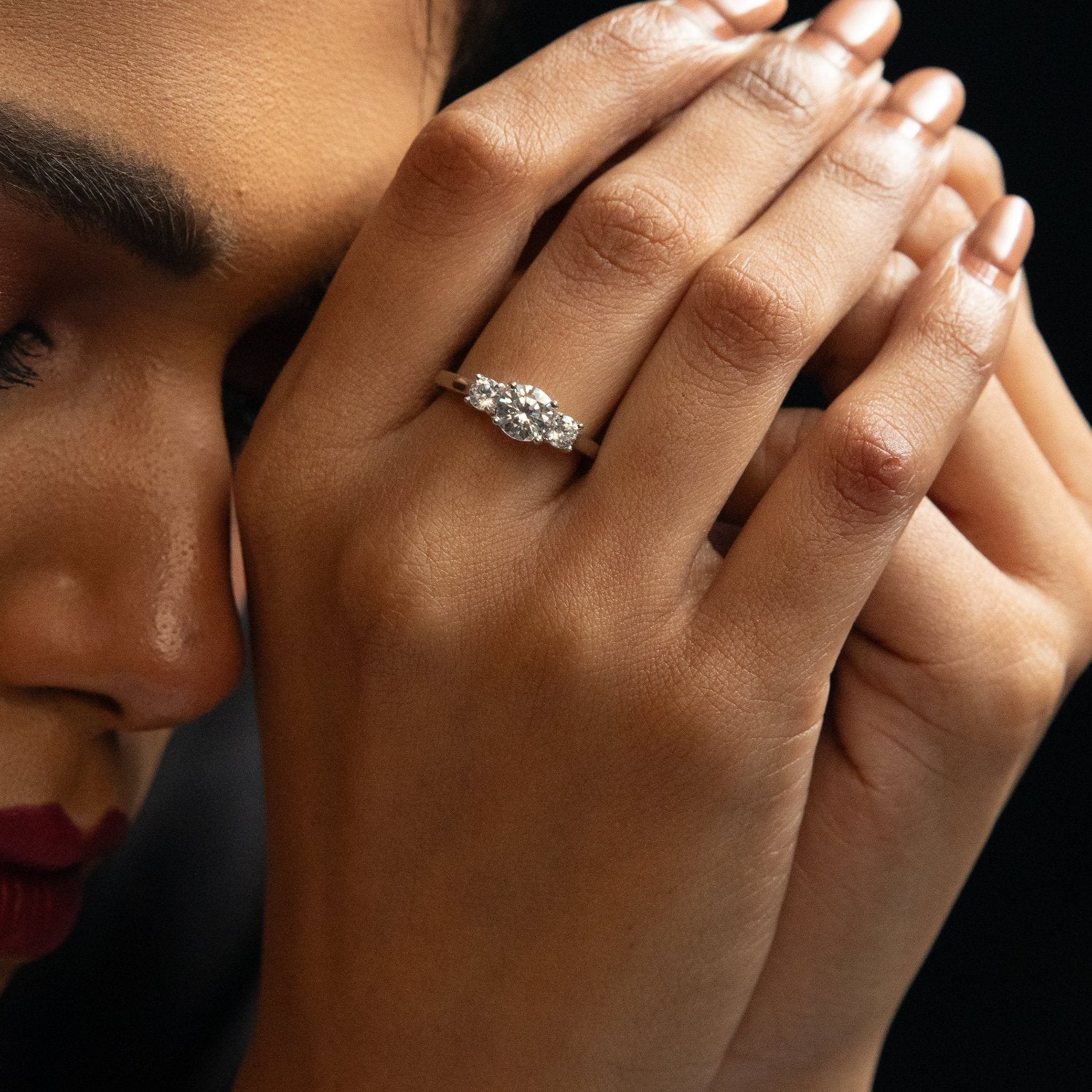 Triad CZ Silver Ring