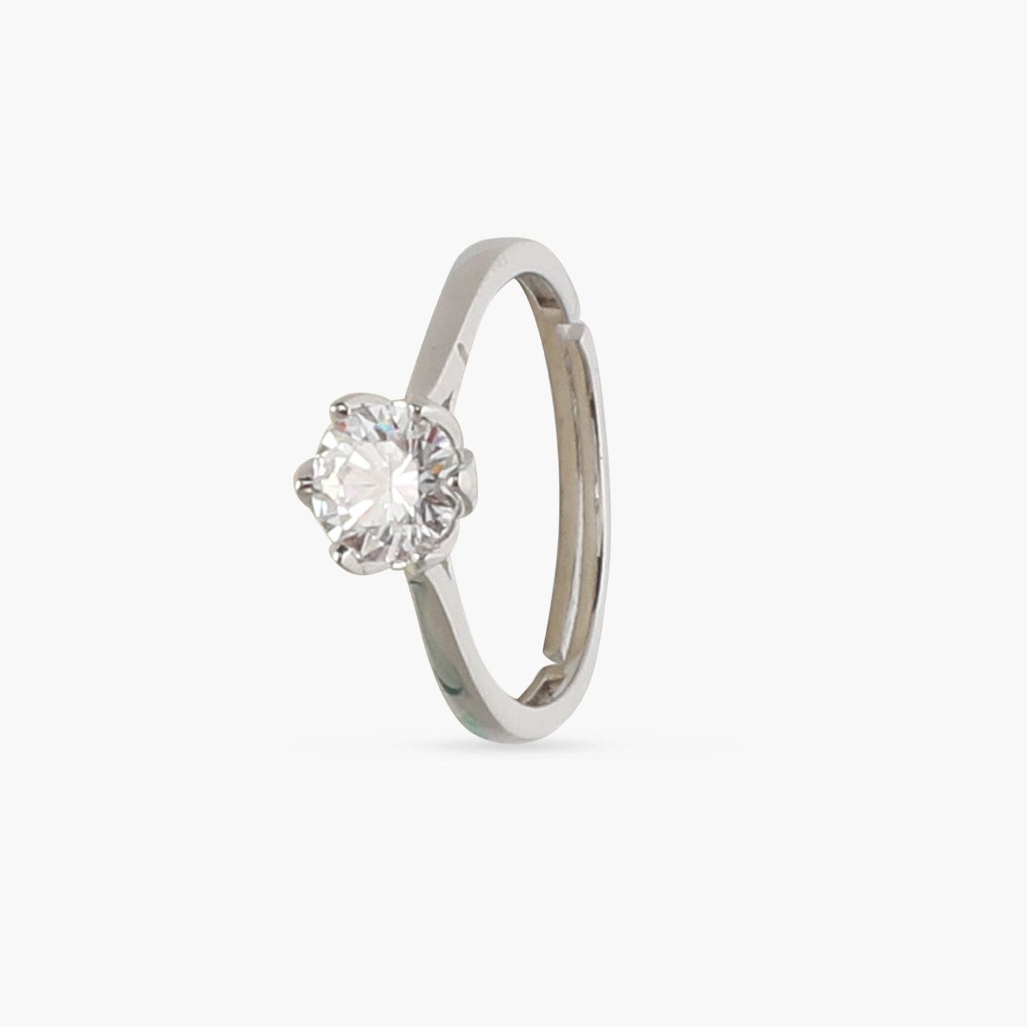Flora CZ Silver Ring