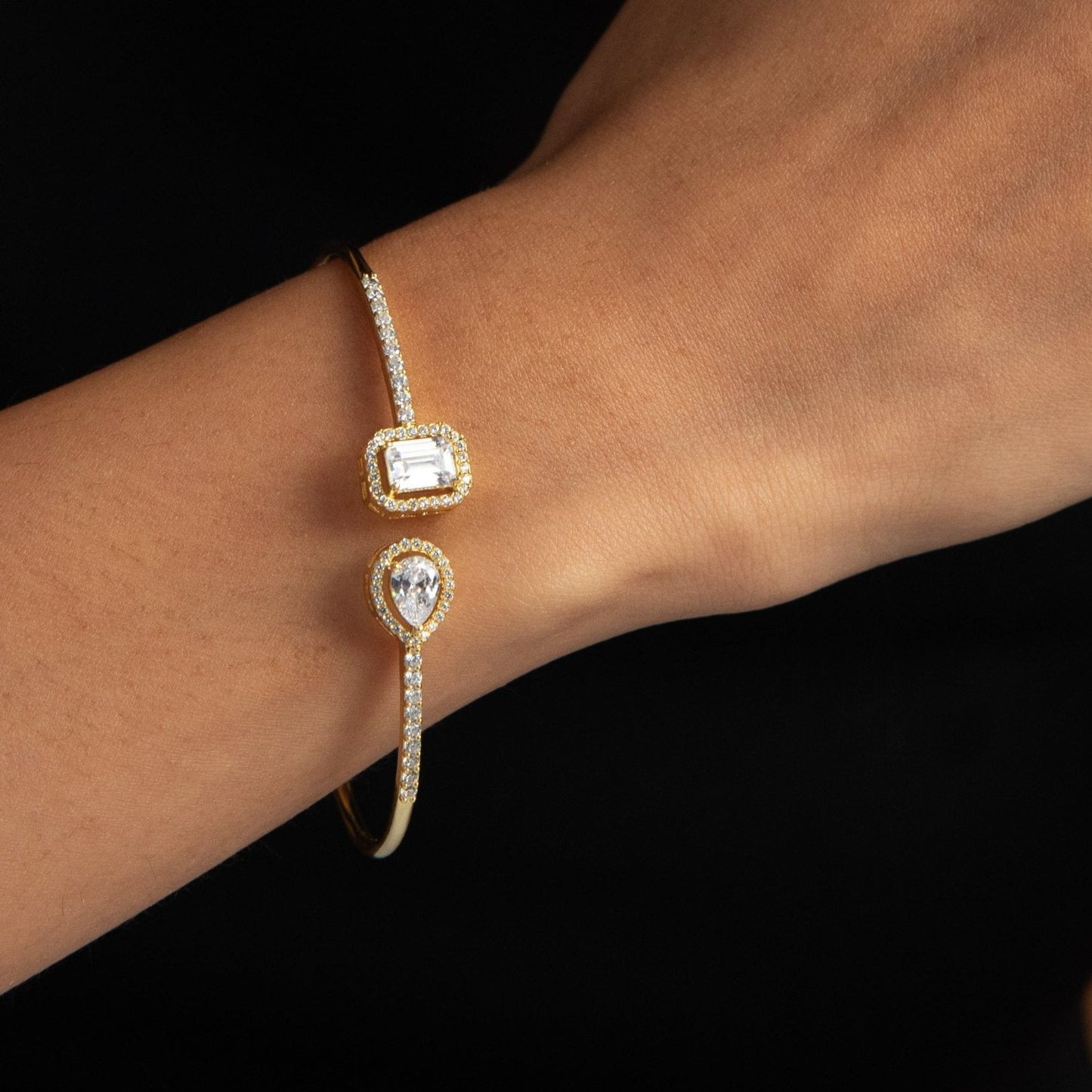 Grace Gold Plated CZ Silver Bracelet
