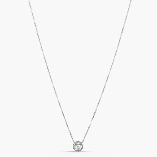 Essence CZ Silver Pendant Necklace