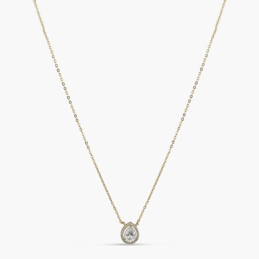 Harmony Gold Plated CZ Silver Pendant Necklace