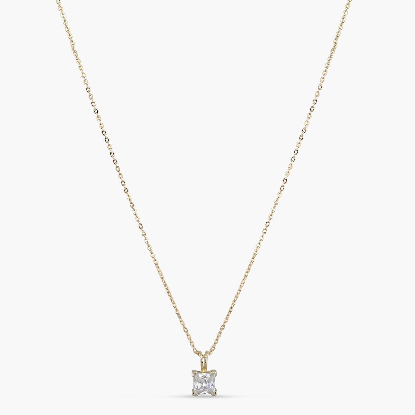 Luxe Gold Plated CZ Silver Pendant Necklace