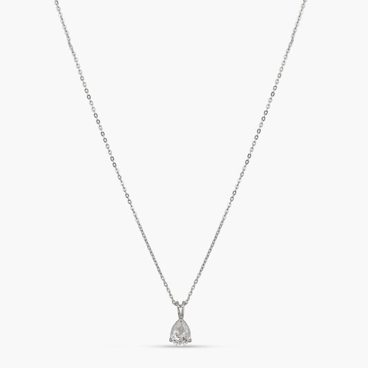 Eternal Glow CZ Silver Pendant Necklace