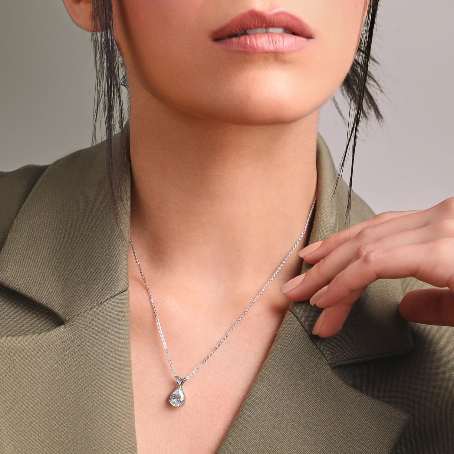 Eternal Glow CZ Silver Pendant Necklace