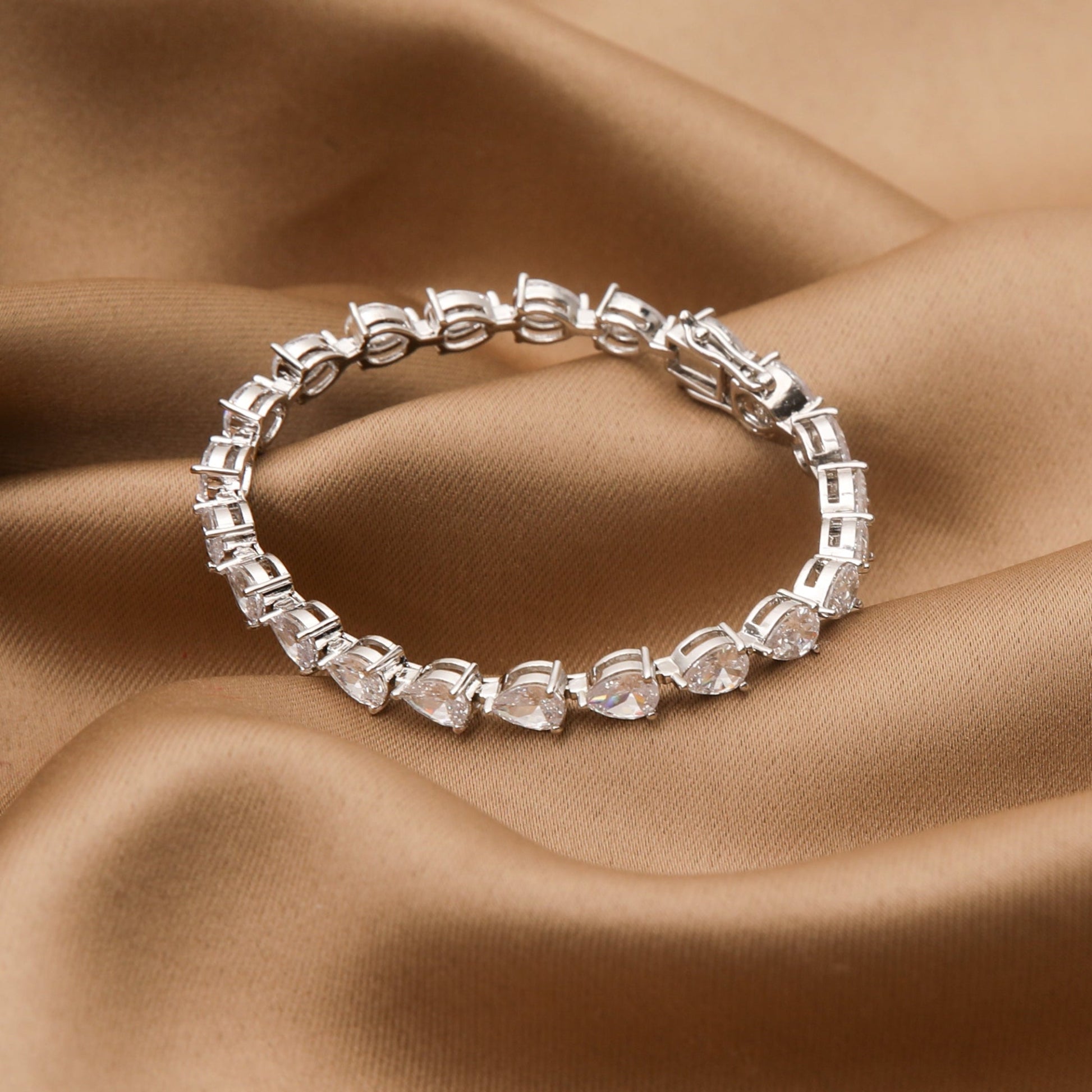 Eternal Glow CZ Silver Tennis Bracelet