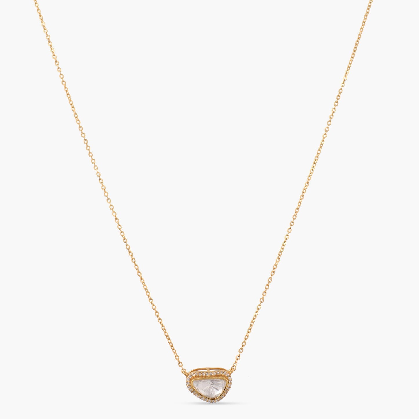 Halo Charm MOISSANITE SILVER MANGALSUTRA NECKLACE