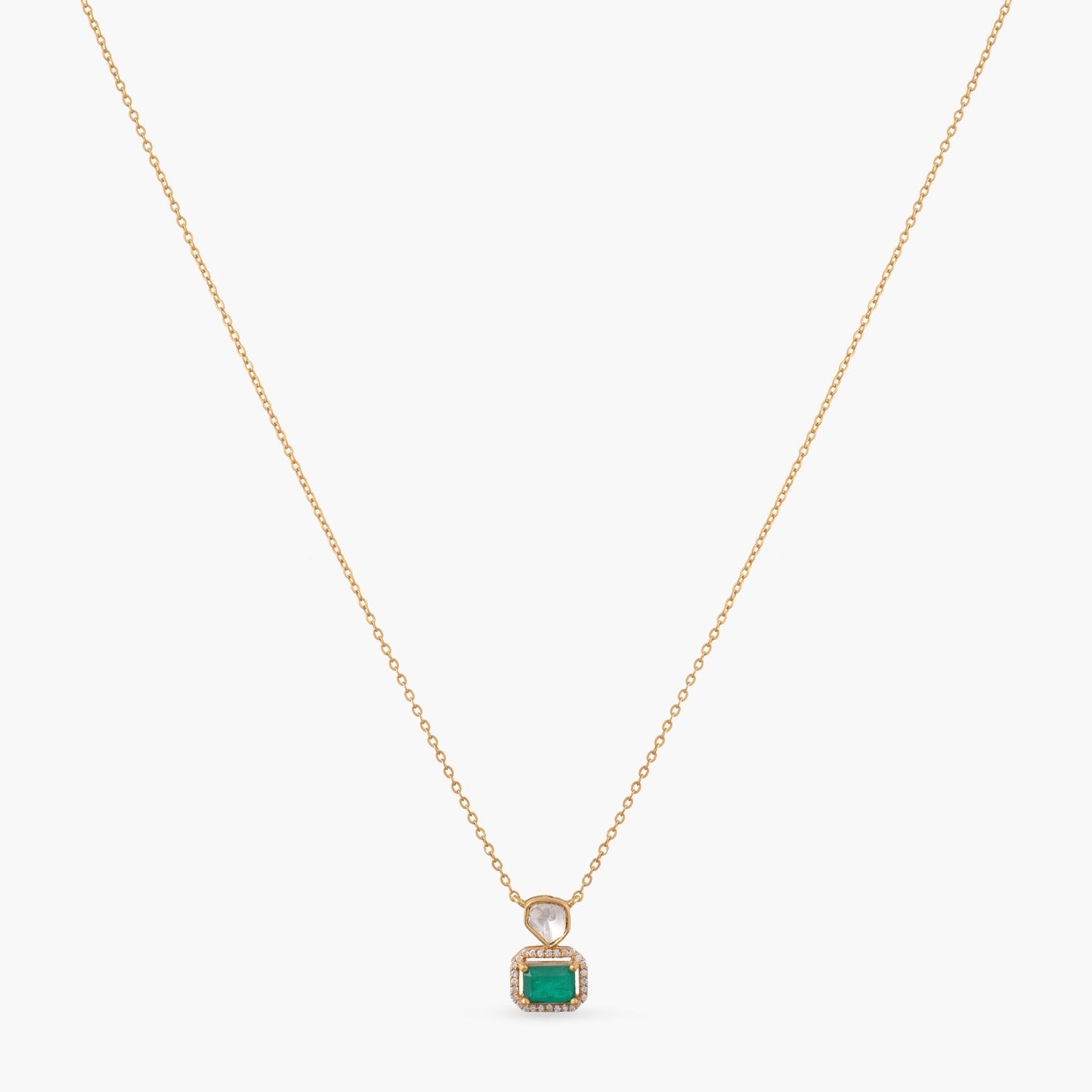 Timeless Gemstone Moissanite Silver Pendant Necklace