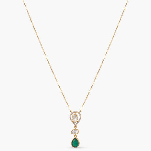 Iridescent Moissanite Silver Pendant Necklace