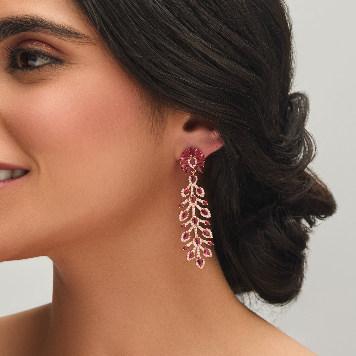 Amethyst Shine CZ Drop Silver Earrings