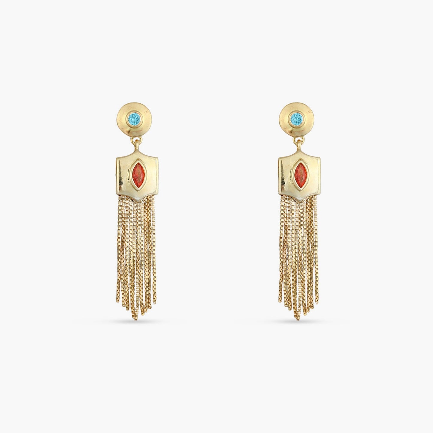 Fringe Ellena Gold Plated Drop Earrings