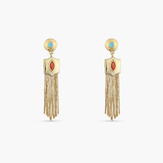 Fringe Ellena Gold Plated Drop Earrings