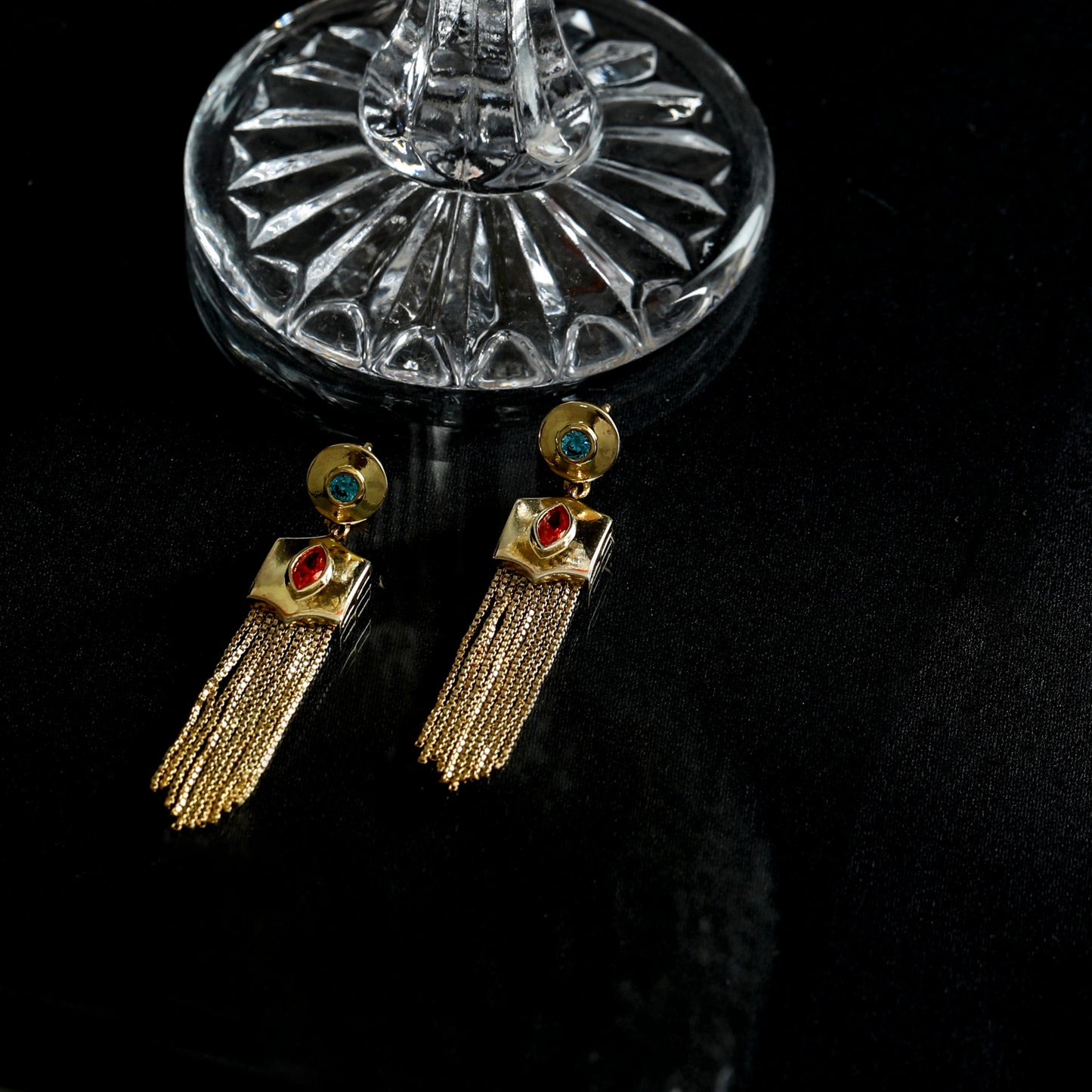 Fringe Ellena Gold Plated Drop Earrings