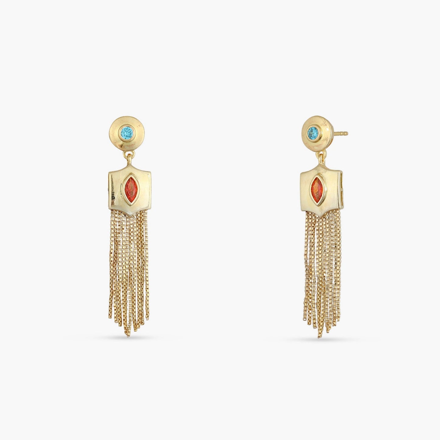 Fringe Ellena Gold Plated Drop Earrings
