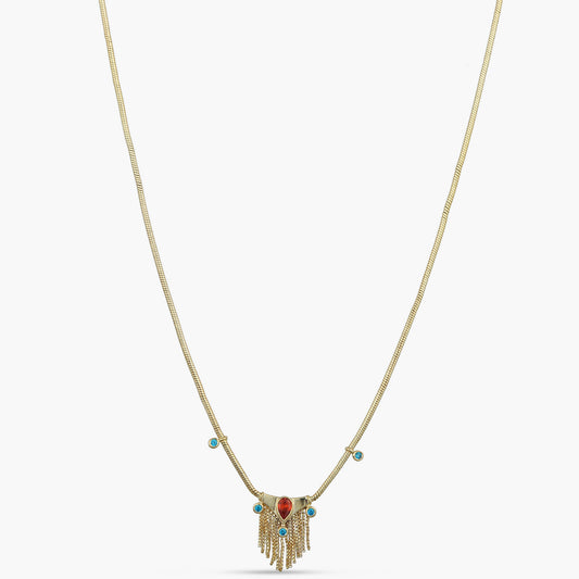 Fringe Radiance Gold Plated Silver Necklace