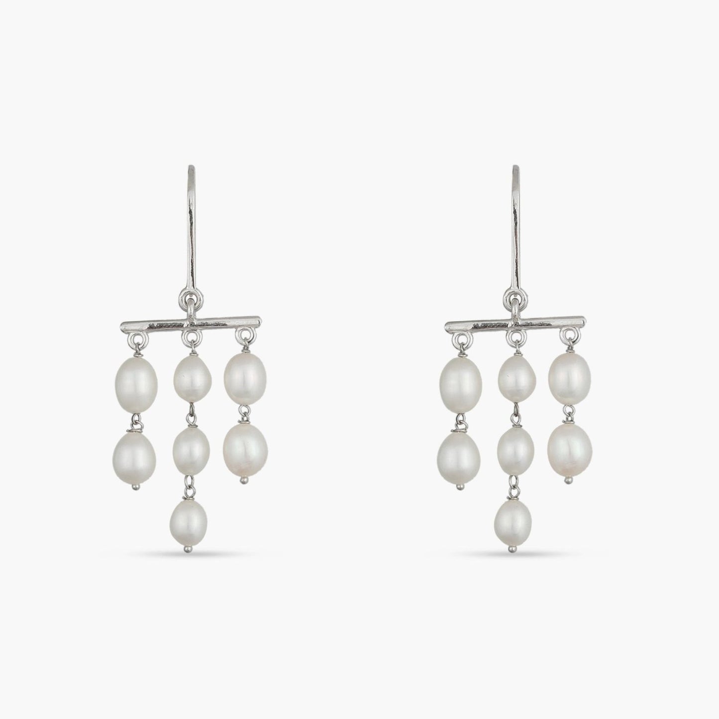 Luna Silver Drop Earrings
