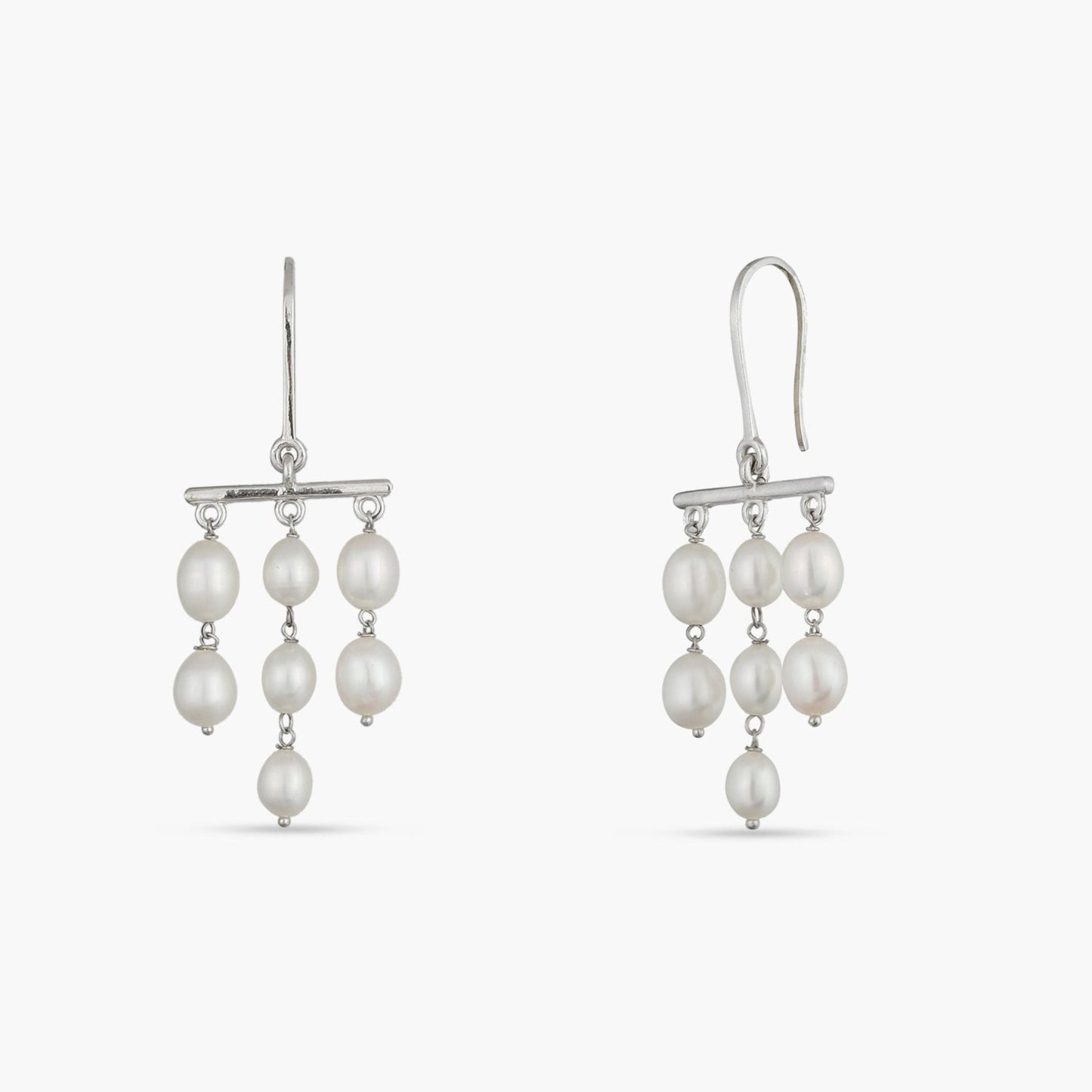 Luna Silver Drop Earrings