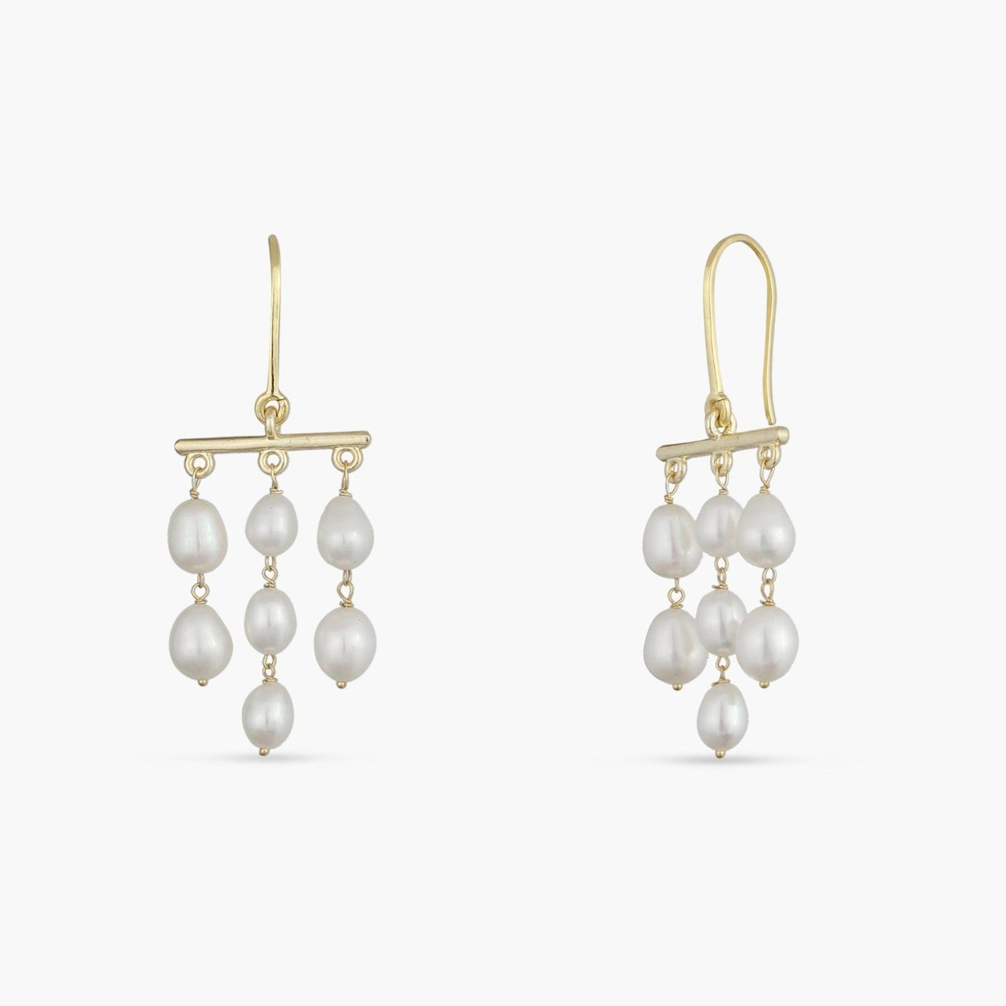 Luna Gold Plated Silver Drop Earrings