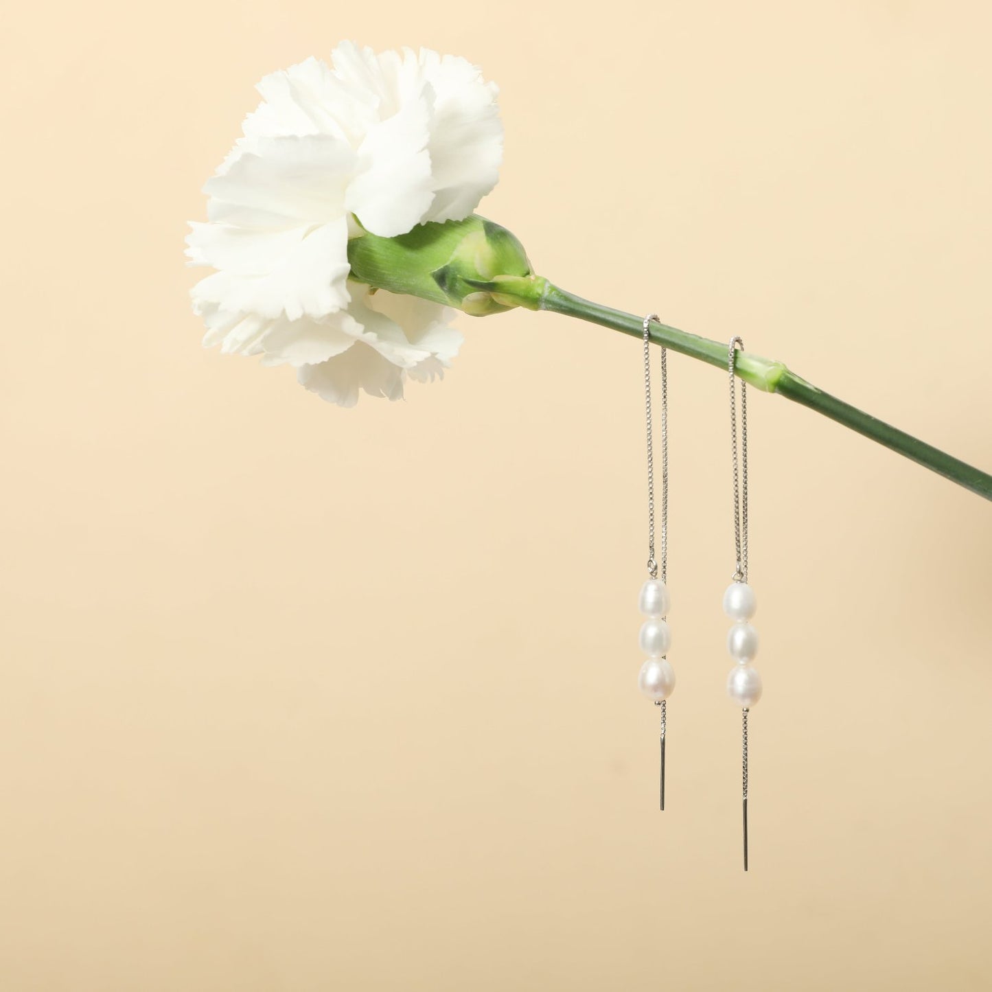 Cascade Silver Threader Earrings