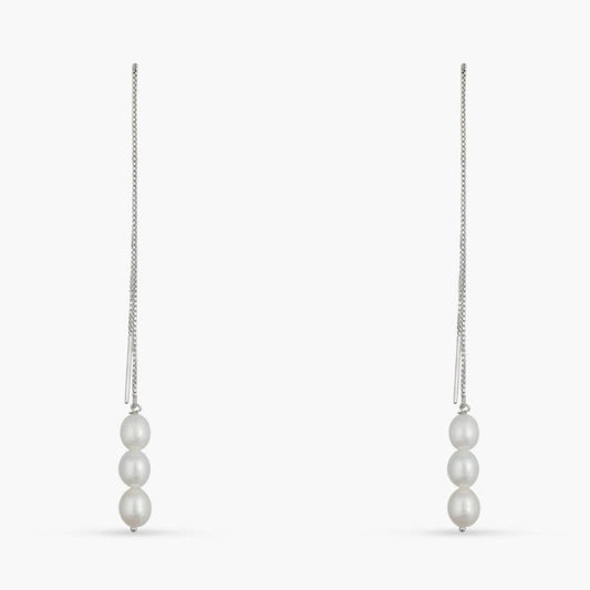 Cascade Silver Threader Earrings