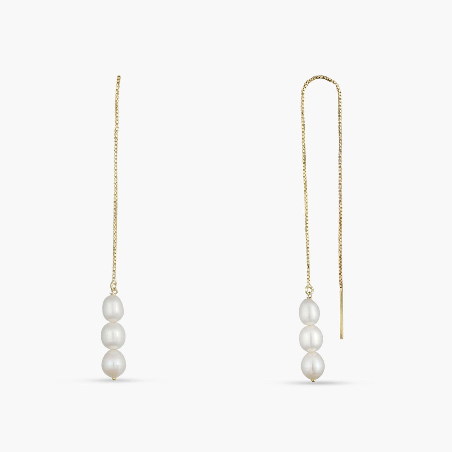 Cascade Gold Plated Silver Threader Earrings