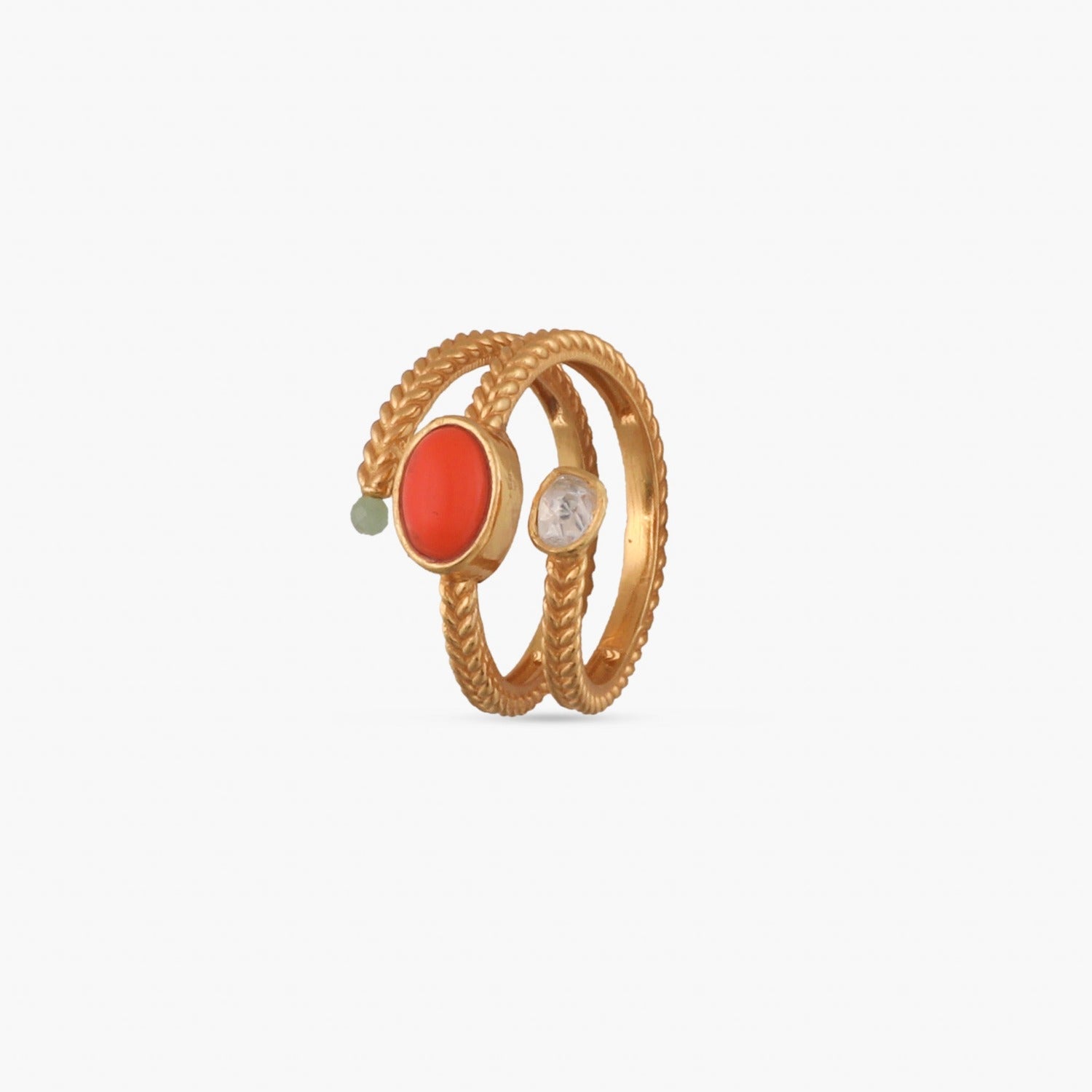 Oceanic Weaver Spiral Silver Finger Ring