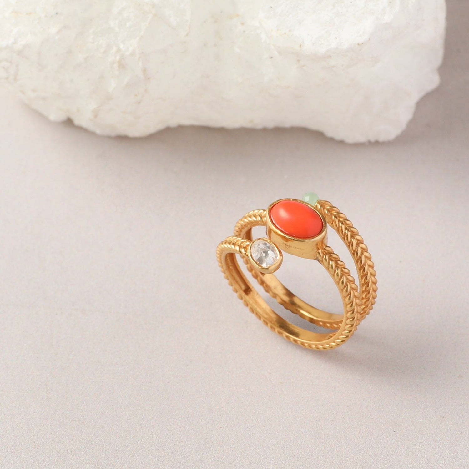 Oceanic Weaver Spiral Silver Finger Ring