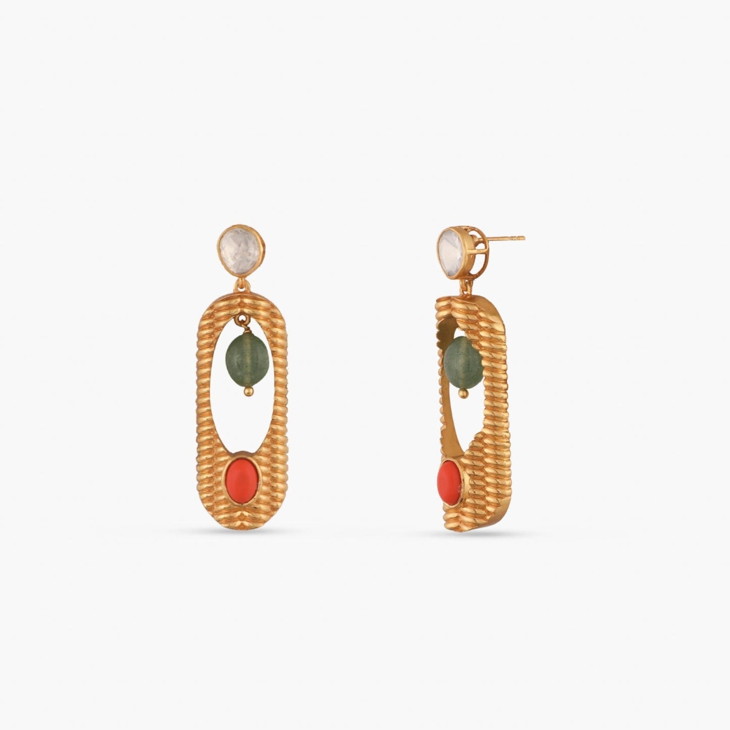 Oceanic Weavers Twine Textured Silver Drop Earrings