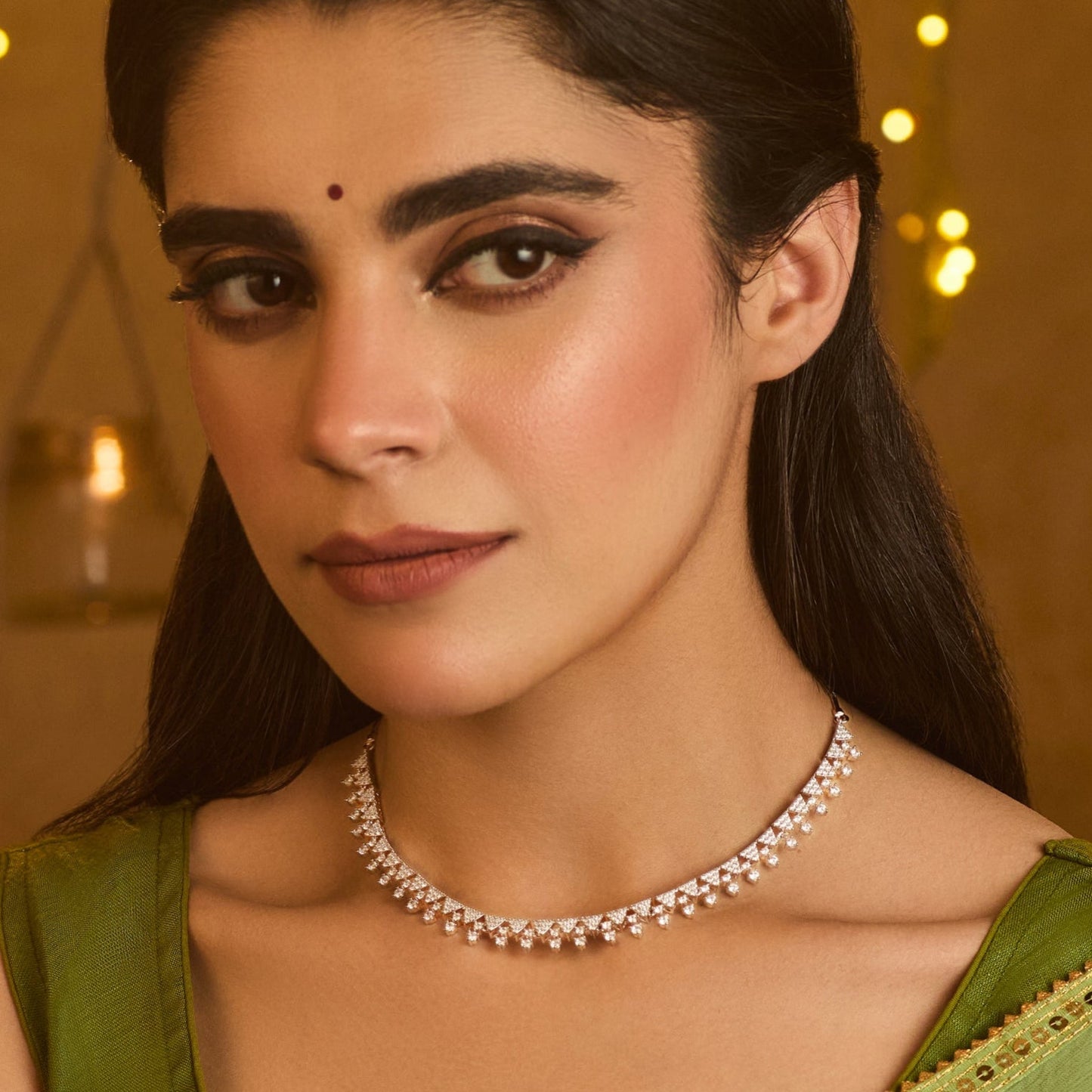 Petite CZ Silver Necklace