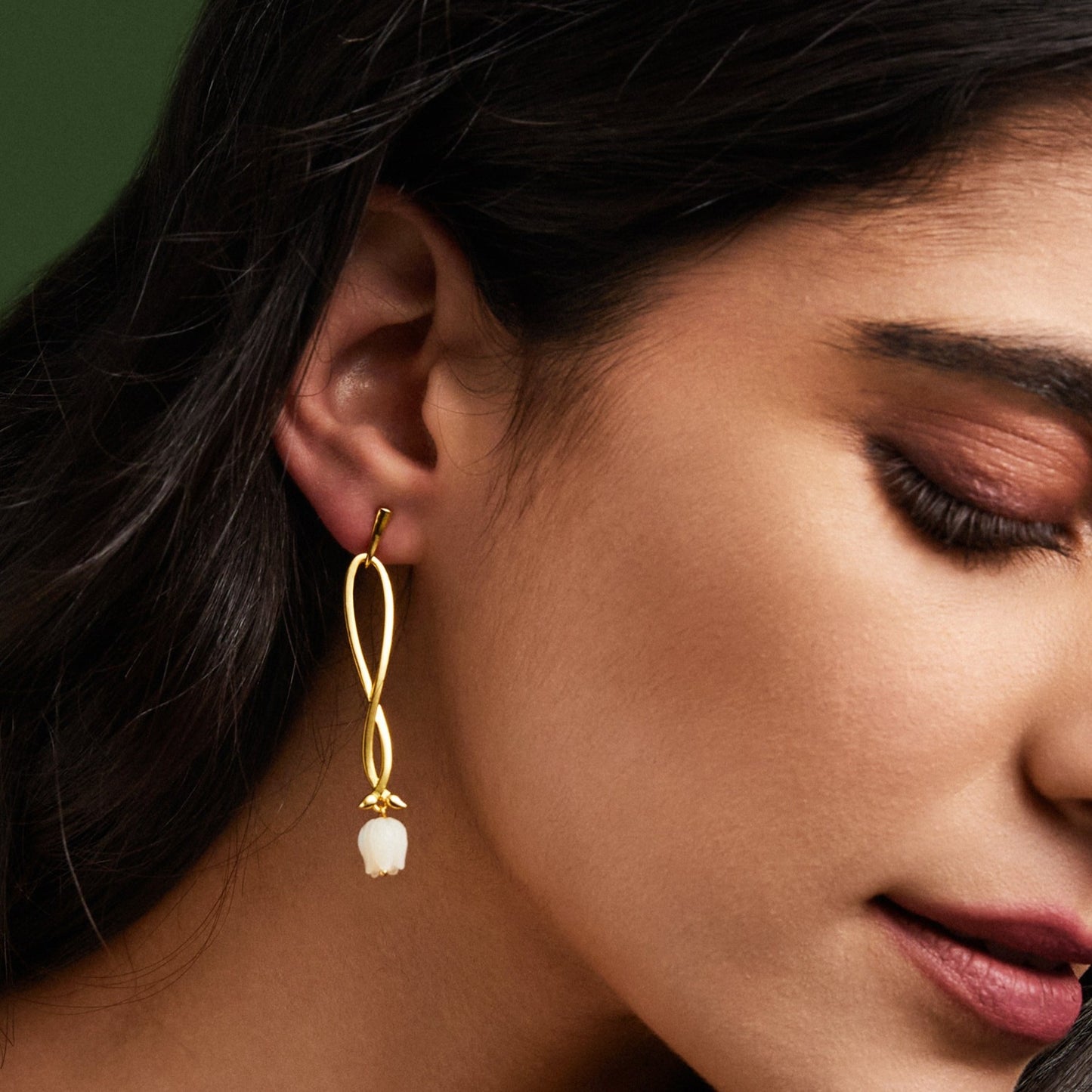 Tulip Silver Drop Earrings