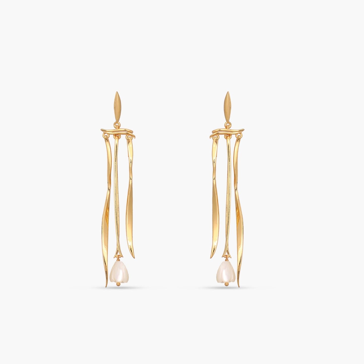 Tulip Breeze Silver Drop Earrings