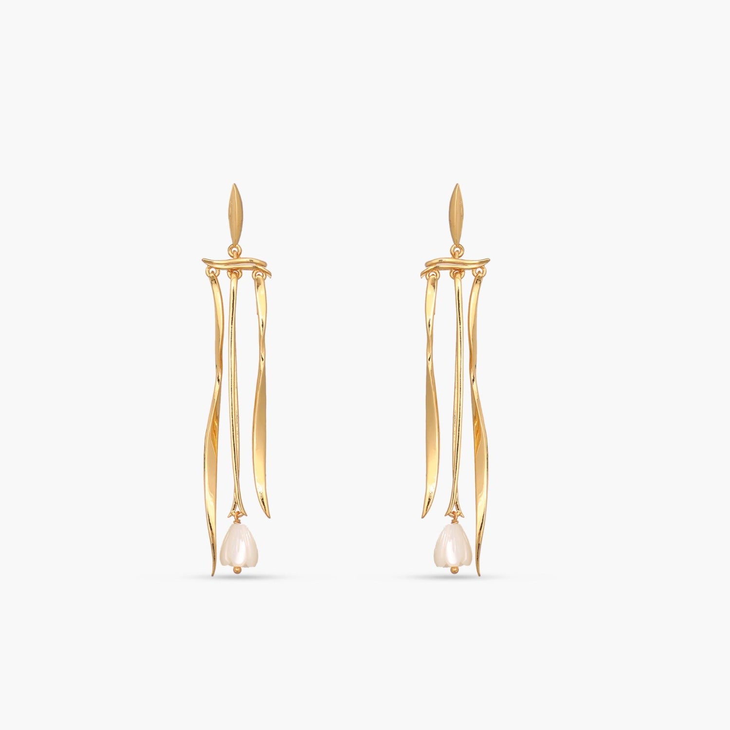 Tulip Breeze Silver Drop Earrings