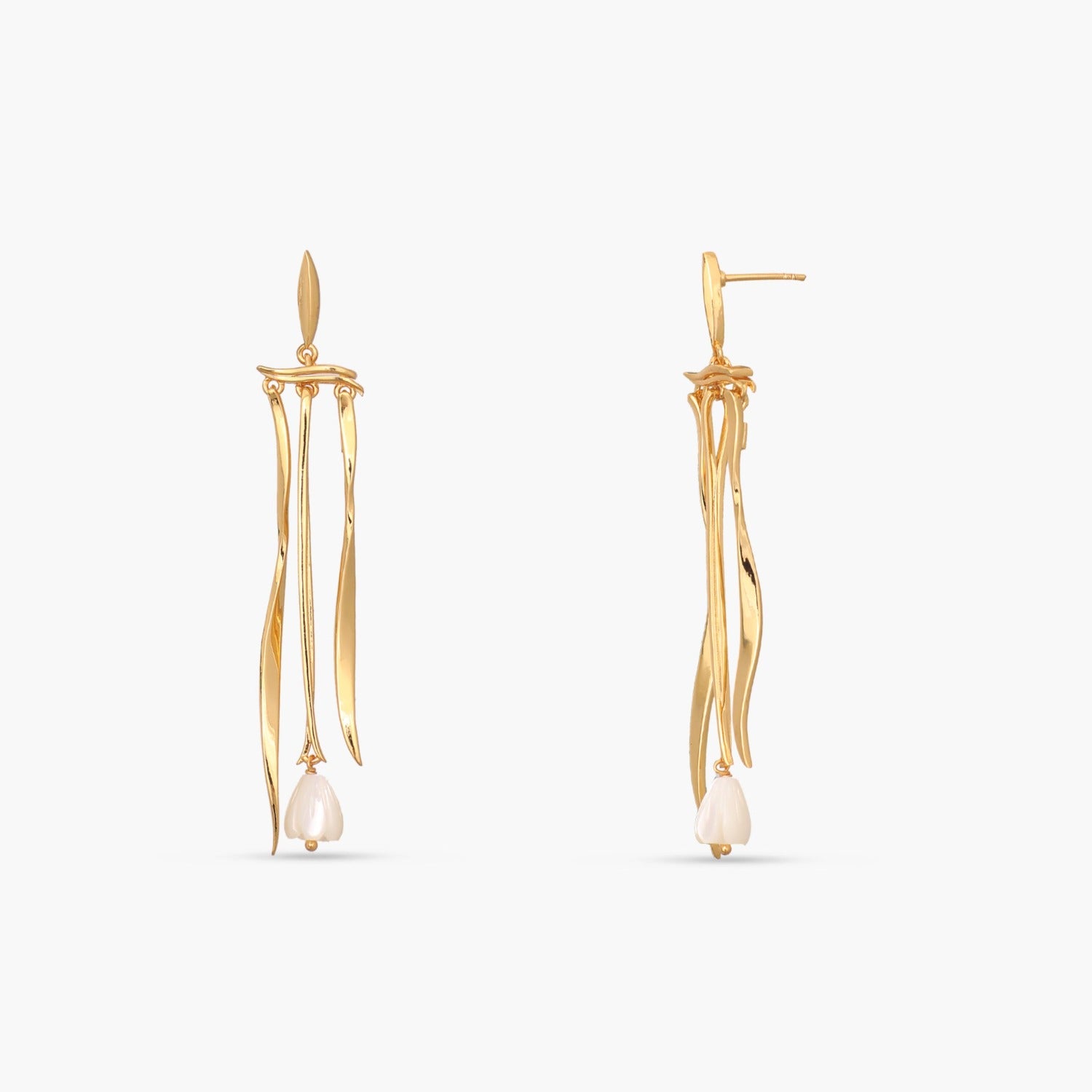 Tulip Breeze Silver Drop Earrings